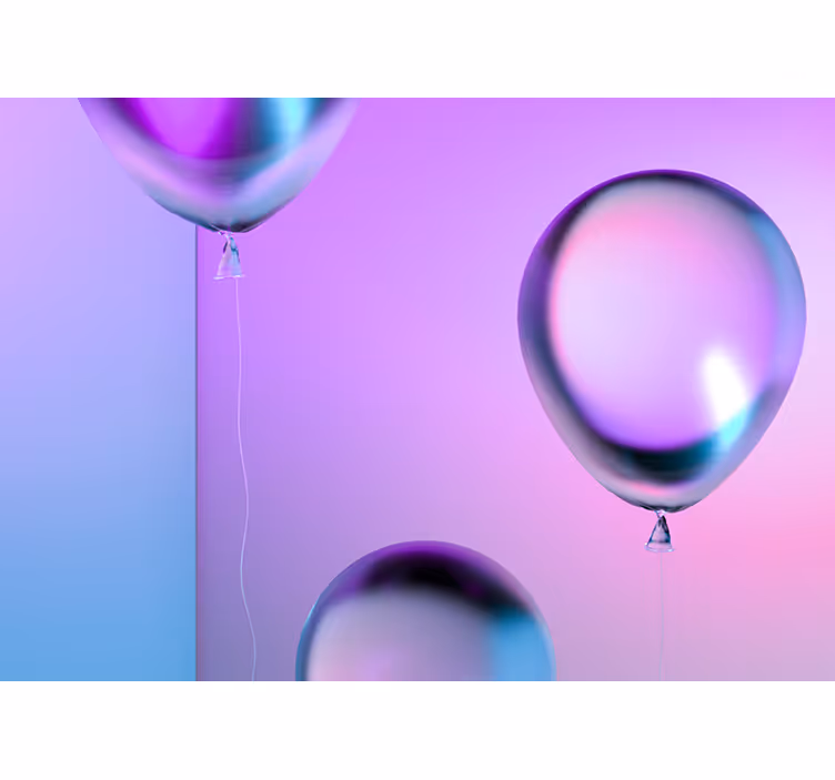 Kinderkamer rolgordijn met gradient ballonnenarrangement - TenStickers