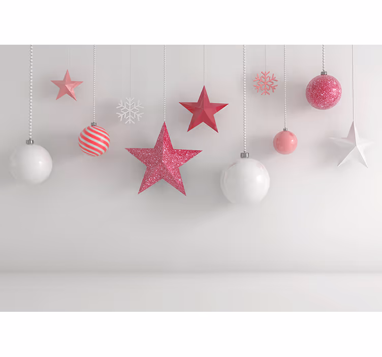 Kinderkamer rolgordijn roze ballonnen ornamenten - TenStickers
