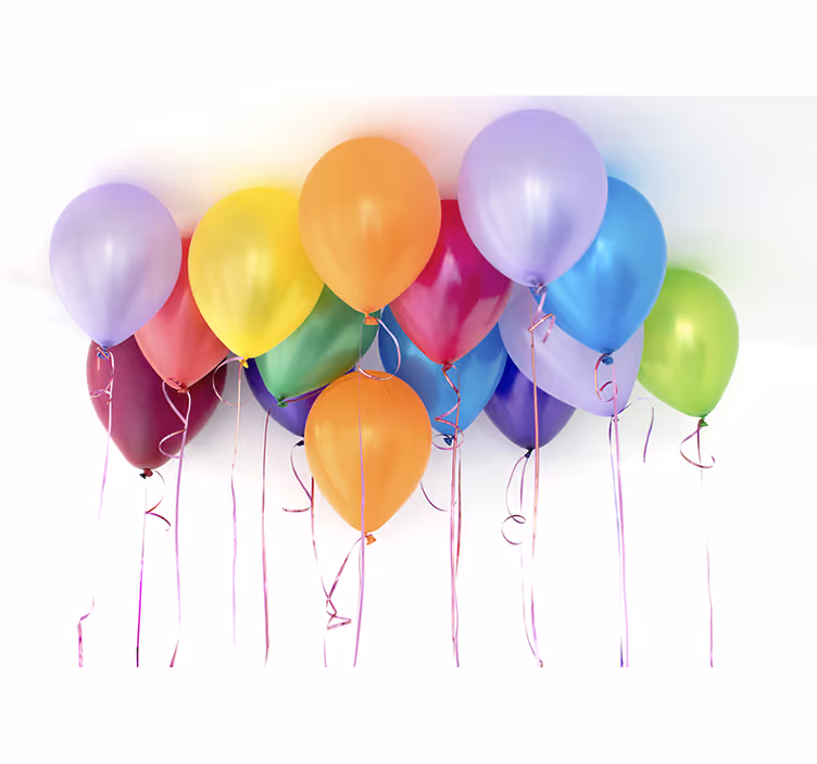 Kinderkamer rolgordijn kleurrijke ballonnen bovenaan - TenStickers