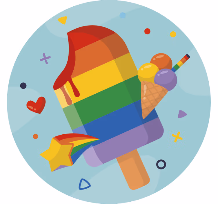 Kinderkamer rolgordijn ijslollys regenboog - TenStickers