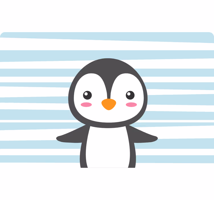 Kinderkamer rolgordijn blije pinguïn - TenStickers