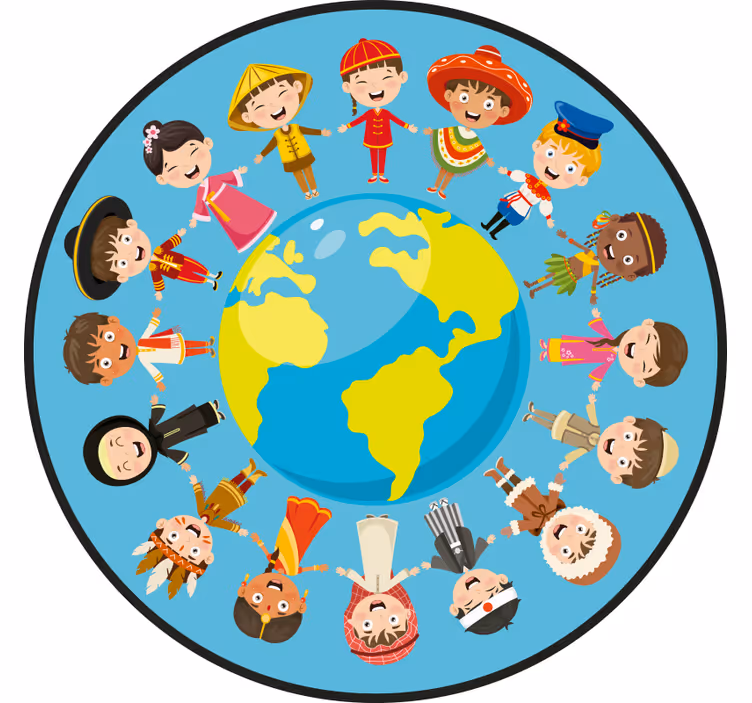 Kinderkamer rolgordijn met etnische patronen - TenStickers