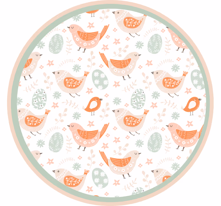 Kinderkamer rolgordijn minimalistische nordic vogels - TenStickers