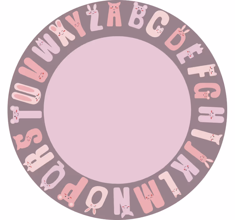 Kinderkamer rolgordijn rond alfabet - TenStickers