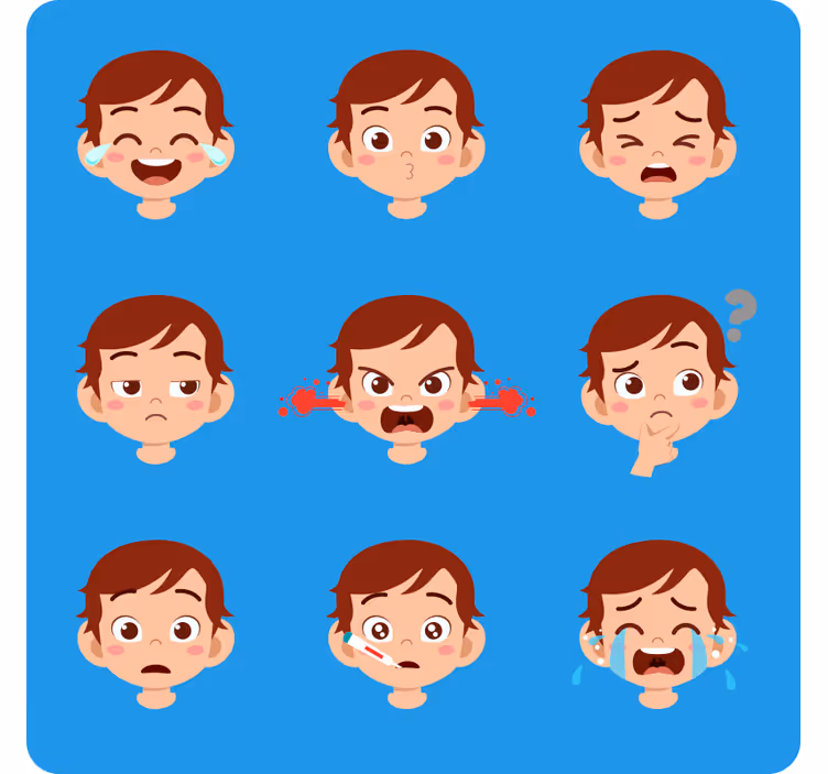 Kinderkamer rolgordijn kindergevoelens - TenStickers