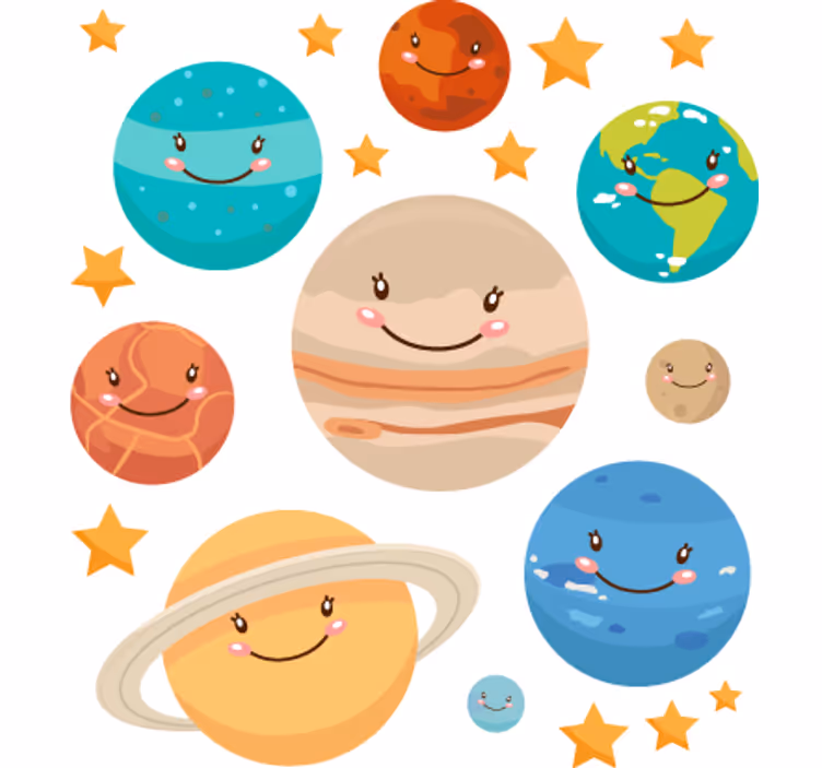 Kinderkamer rolgordijn sterrenstelsel stickers - TenStickers