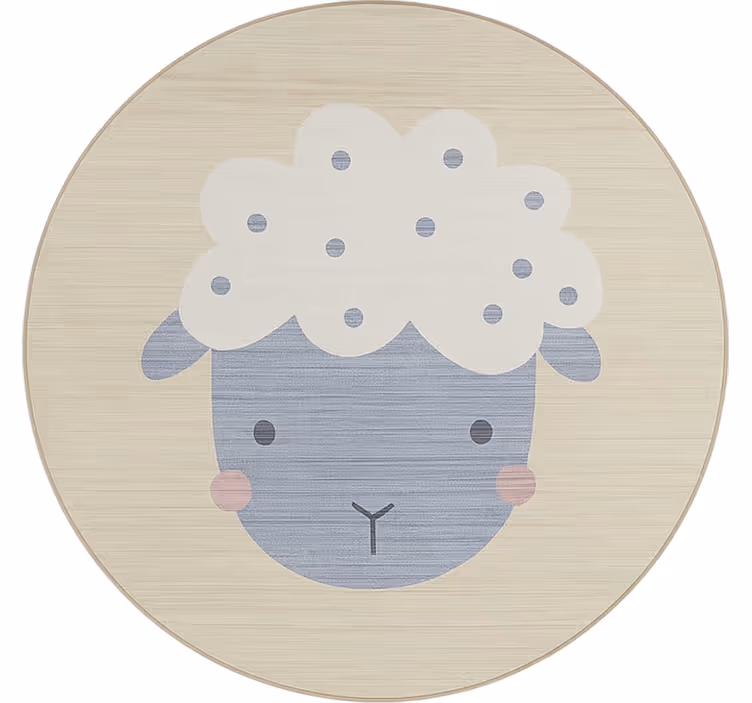 Kinderkamer rolgordijn beige baby schaap - TenStickers
