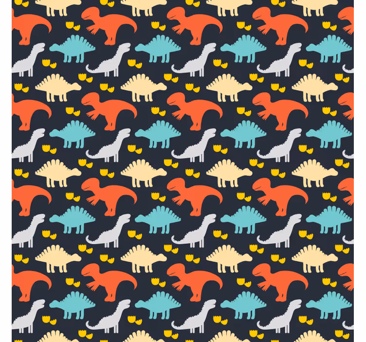 Kinderkamer rolgordijn met dinosaurussen patroon - TenStickers