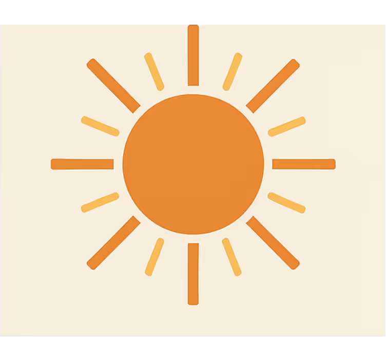Oranje rolgordijn sol filat - TenStickers