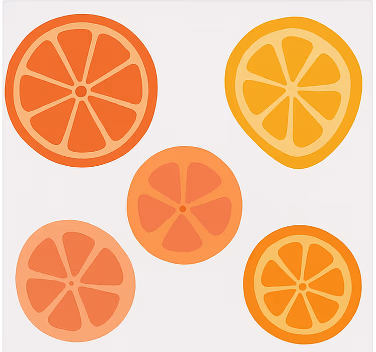 Rolgordijn fruit en groente citrusvruchten - TenStickers