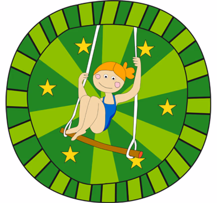 Kinderkamer rolgordijn berta in de circuswereld - TenStickers