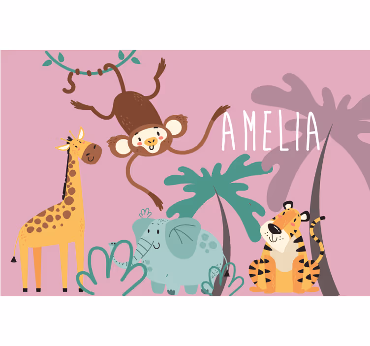 Kinderkamer rolgordijn boho jungle voor kids - TenStickers