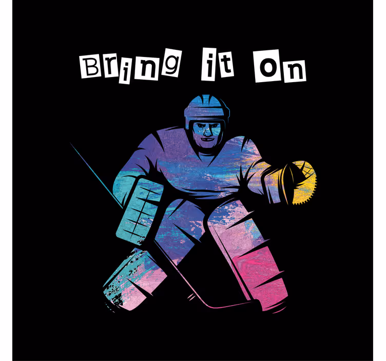 Kinderkamer rolgordijn bring it on ijshockey - TenStickers