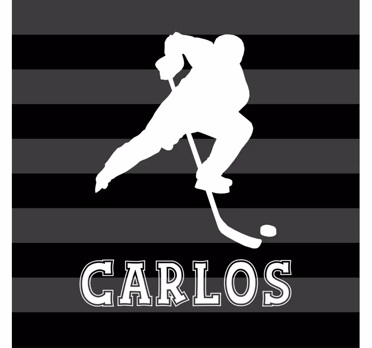 Kinderkamer rolgordijn gepersonaliseerd ijshockey - TenStickers