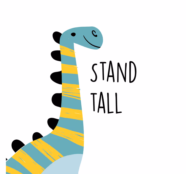 Kinderkamer rolgordijn nordic dinosaurussen staan sterk - TenStickers