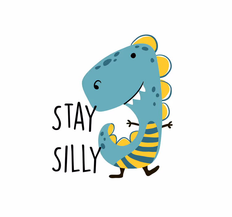 Kinderkamer rolgordijn nordic dinosaurus blijf gek - TenStickers
