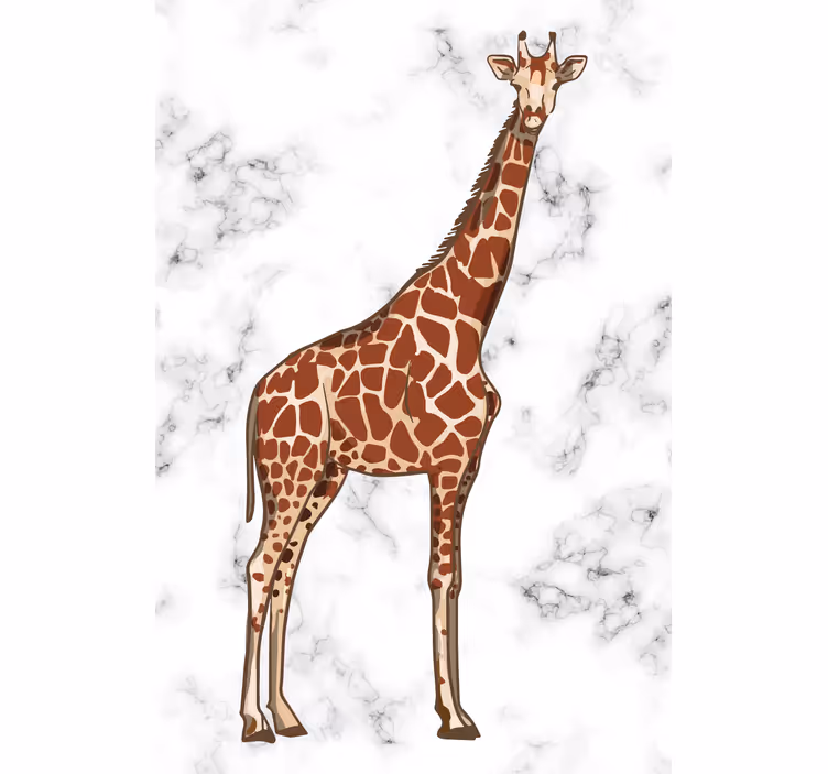Kinderkamer rolgordijn happy giraffe portret quadres 3 - TenStickers