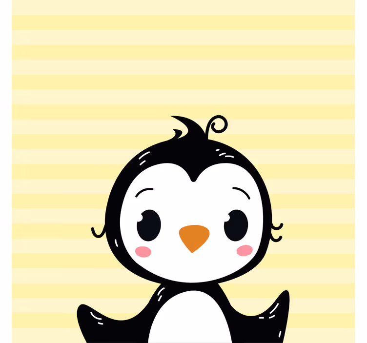 Kinderkamer rolgordijn schattige baby pinguïn - TenStickers