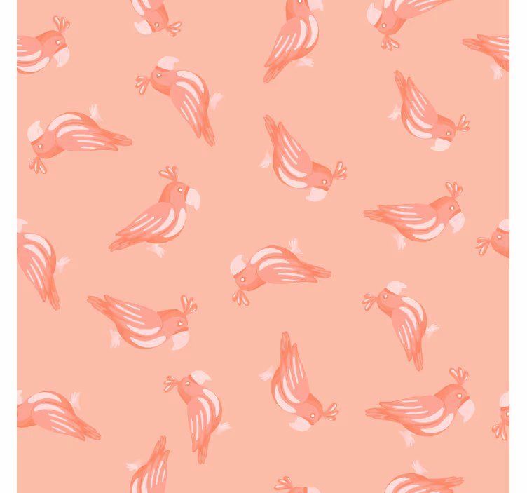 Kinderkamer rolgordijn met roze vogels patroon - TenStickers