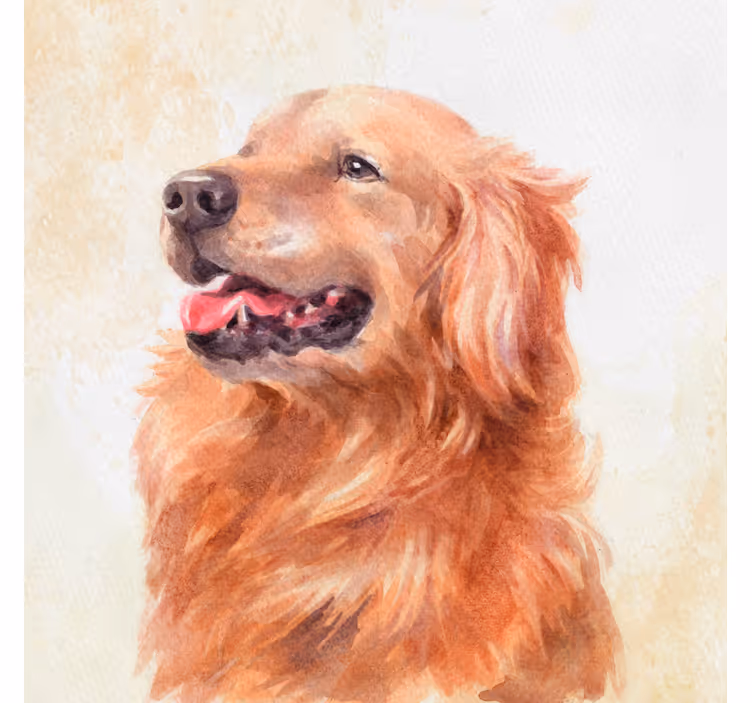 Kinderkamer rolgordijn watercolor stijl hond - TenStickers