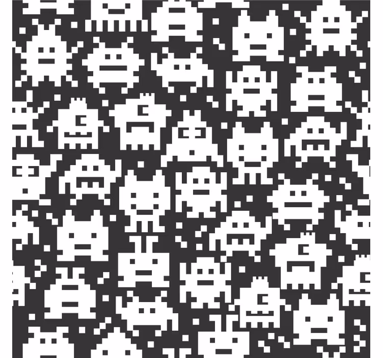 Kinderkamer rolgordijn monsterlijke videogame vinyl - TenStickers