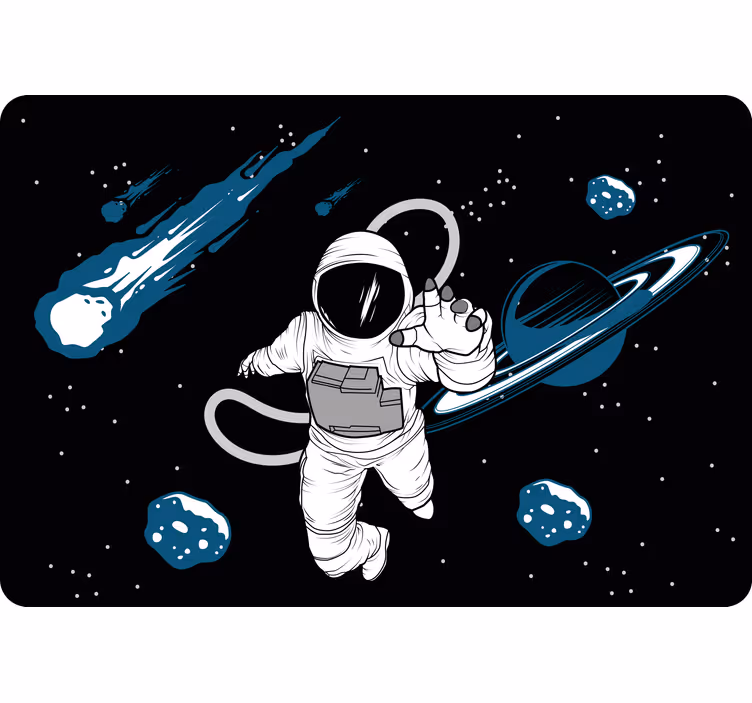 Kinderkamer rolgordijn met handgetekende astronaut - TenStickers