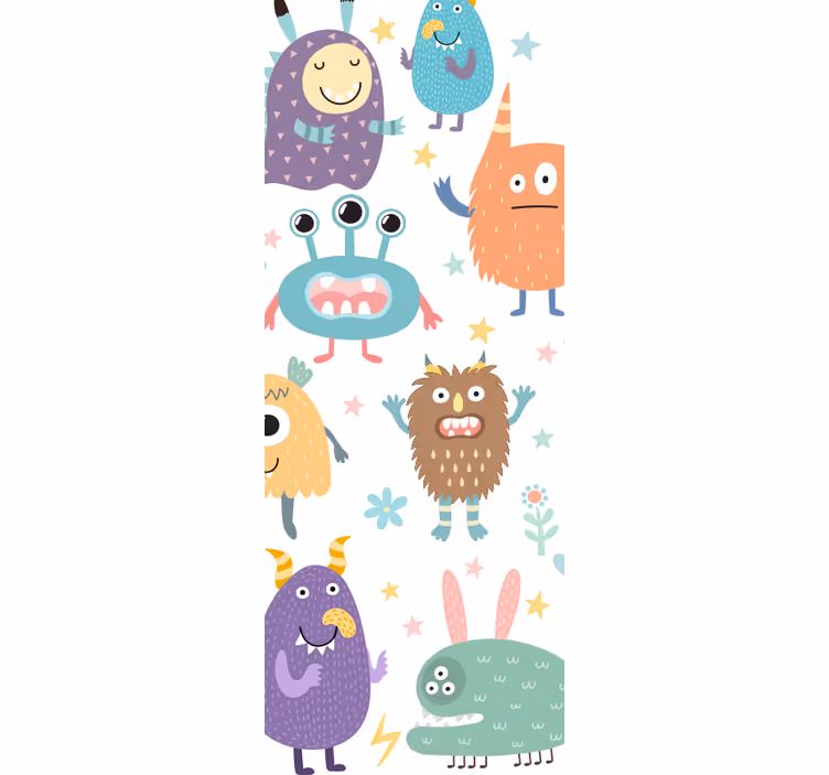 Kinderkamer rolgordijn foor kids door happy monster - TenStickers