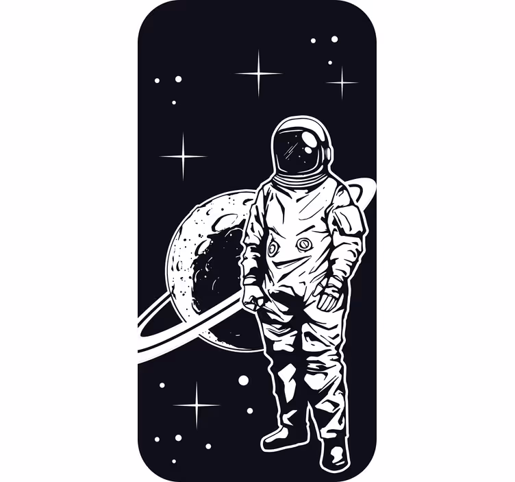 Kinderkamer rolgordijn ontwerp van astronaut met planeet - TenStickers
