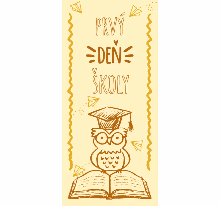Kinderkamer rolgordijn eerste schooldag ontwerp - TenStickers