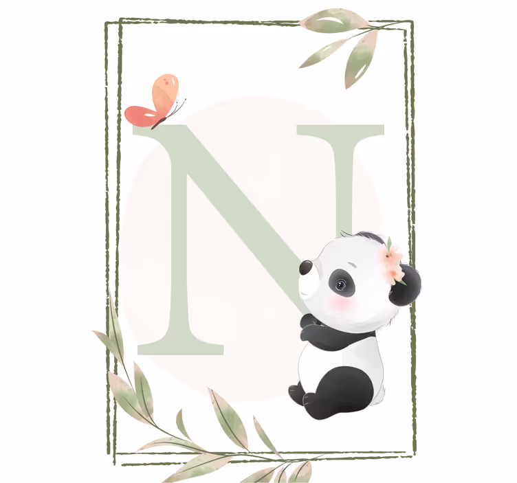 Kinderkamer rolgordijn schattige panda - TenStickers