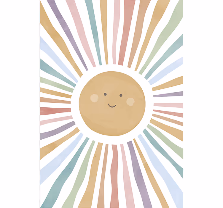 Kinderkamer rolgordijn blije zon - TenStickers