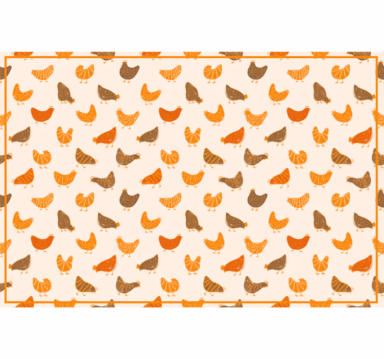 Kinderkamer rolgordijn met oranje kuikens patroon - TenStickers