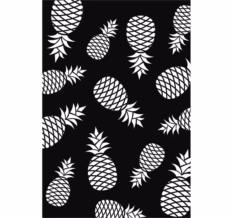 Keuken rolgordijn piña tekening patroon - TenStickers