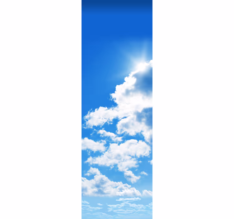 Keuken rolgordijn decoratieve wolken koelkast - TenStickers