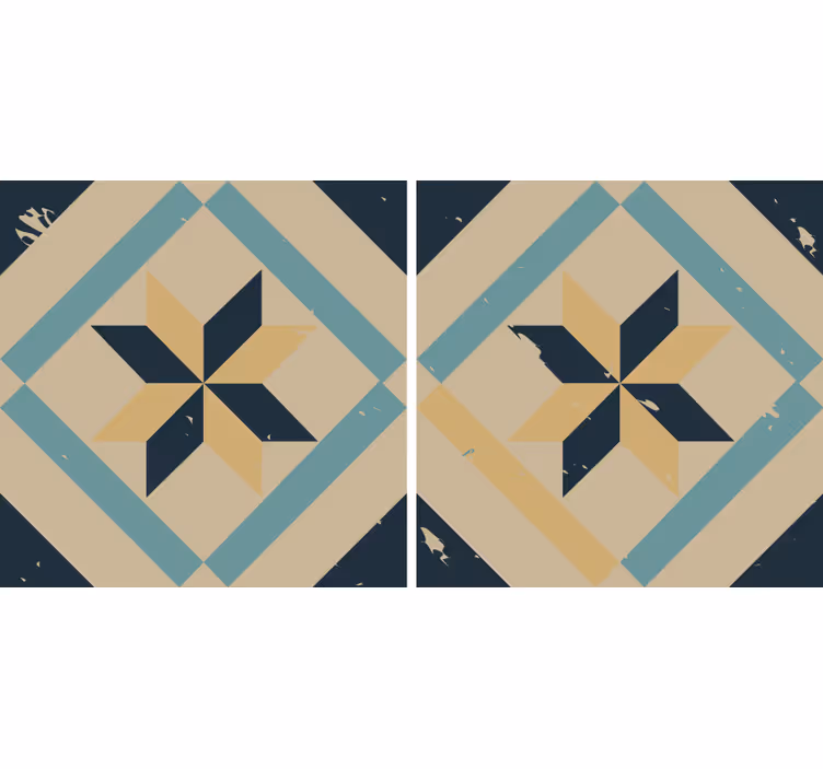 Keuken rolgordijn elegant ontwerp van ciment tegels - TenStickers
