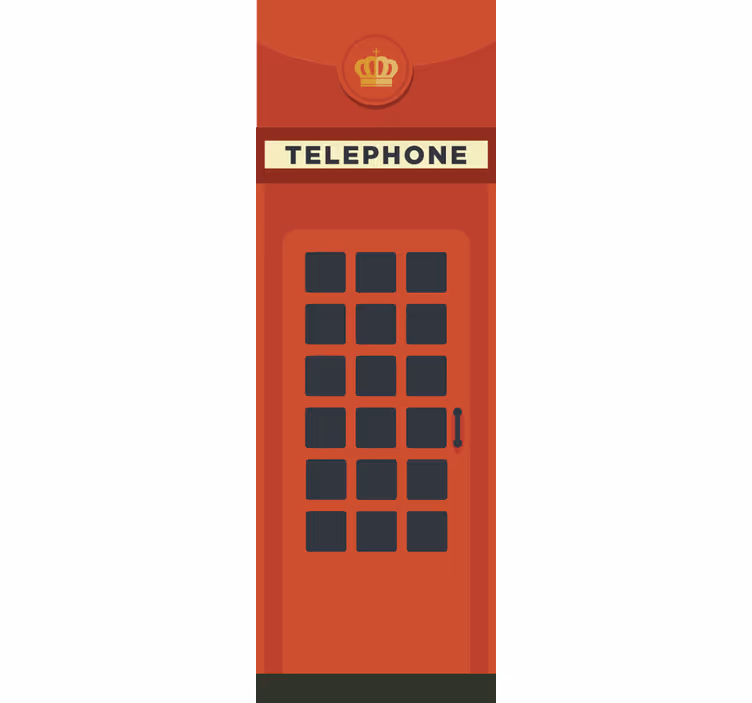 Keuken rolgordijn rode britse telefoonbox - TenStickers