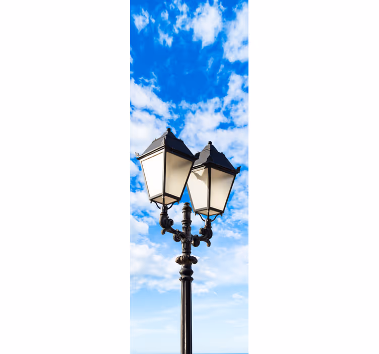 Keuken rolgordijn lantaarn en wolken - TenStickers