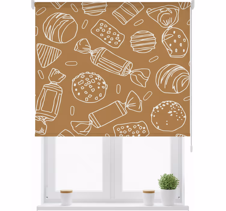 Keuken rolgordijn patron caramelos - TenStickers