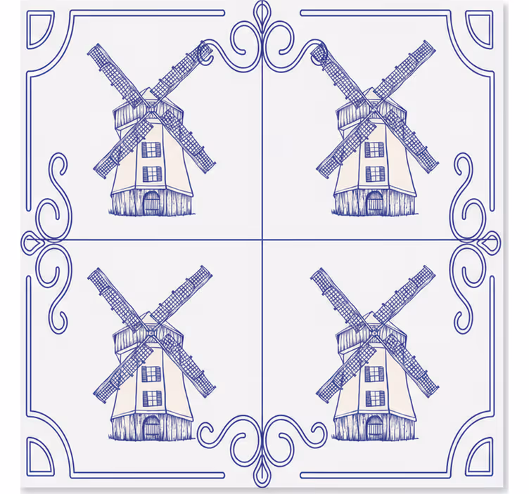 Keuken rolgordijn four mills ontwerp - TenStickers