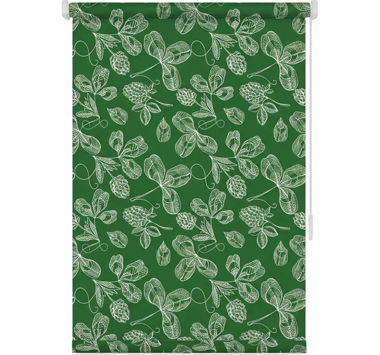 Keuken rolgordijn groen magnolia takkenpatroon - TenStickers