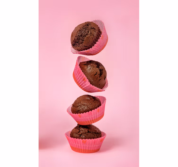 Keuken rolgordijn chocolade cupcake - TenStickers