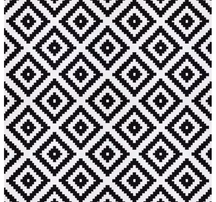 Keuken rolgordijn zwarte moderne vierkanten - TenStickers