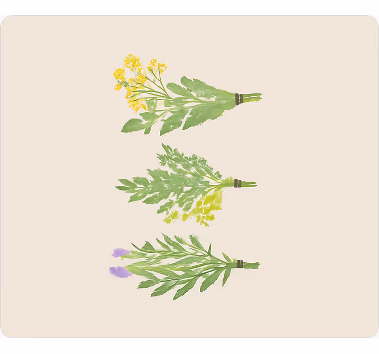 Keuken rolgordijn elegante eenvoudige bloemen - TenStickers