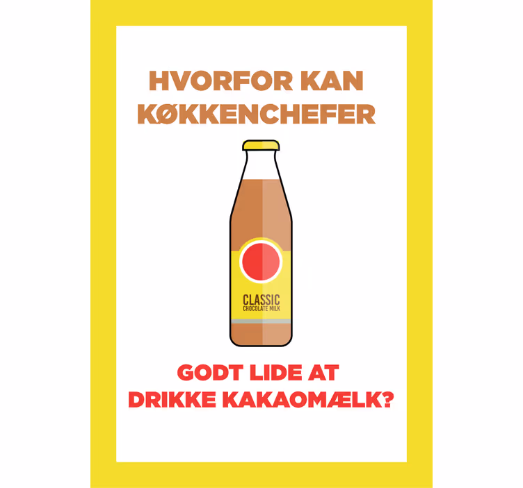 Keuken rolgordijn minimalistisch chocolademelk - TenStickers