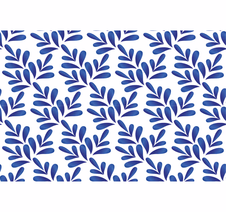 Blauw rolgordijn blue porcelain - TenStickers