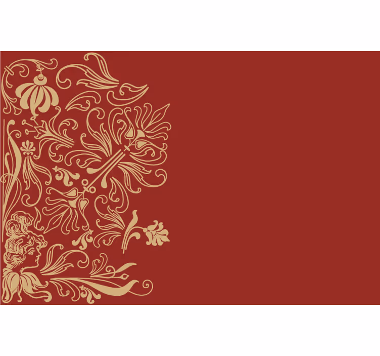 Rood rolgordijn vintage stijl - TenStickers