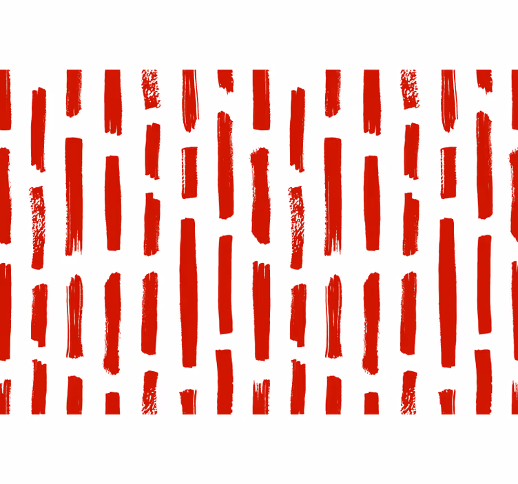 Rood rolgordijn met rood-wit gestreept patroon - TenStickers