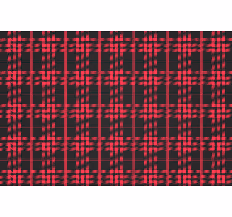 Rood rolgordijn met kerst tartan patroon - TenStickers