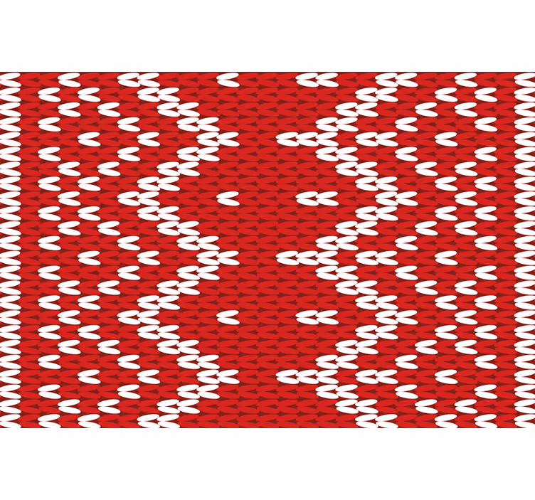 Rood rolgordijn kersttypisch patroon - TenStickers