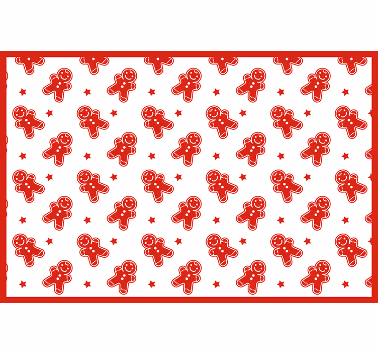 Rood rolgordijn kerstkoekjes - TenStickers